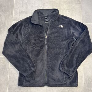 The North Face black soft fleece, zip jacket Girls Size 18 XL